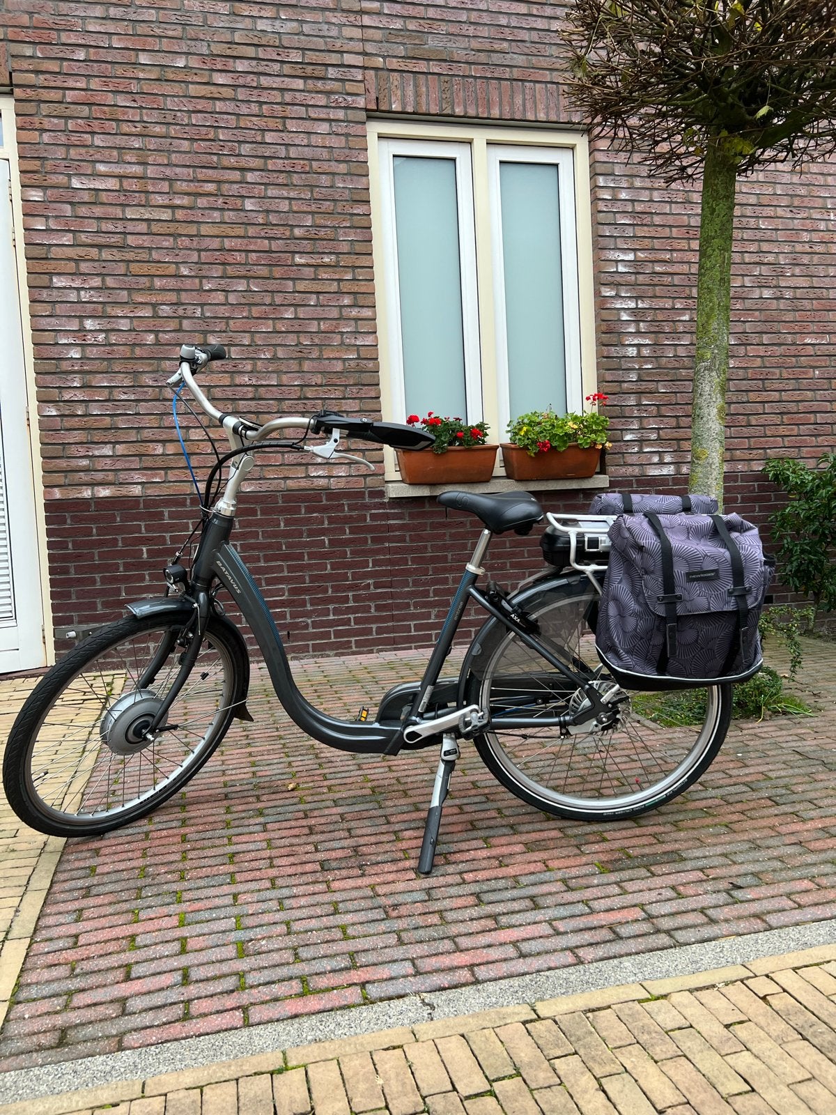 Batavus elektrische fiets met fietstassen, Fietsen en Brommers, Ophalen, Gebruikt, Batavus, Minder dan 47 cm
