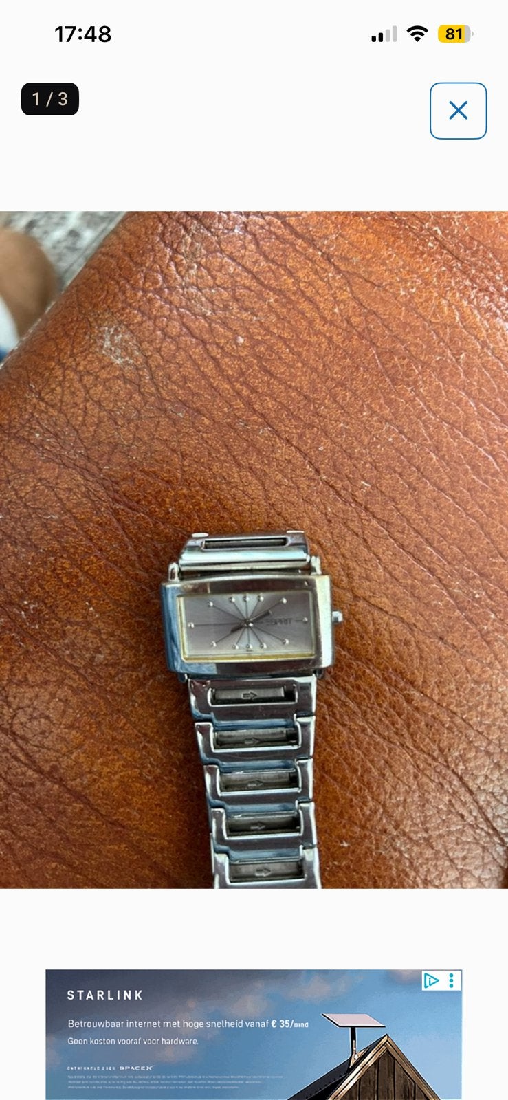 Esprit dames horloge, Ophalen, Zo goed als nieuw, Staal, Esprit