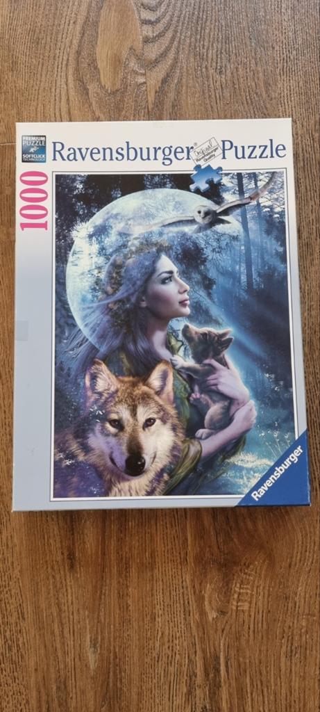Ravensburger Legpuzzel 1000 stukjes - Wolf & Vrouw, Hobby en Vrije tijd, Denksport en Puzzels, Zo goed als nieuw, Legpuzzel, 500 t/m 1500 stukjes