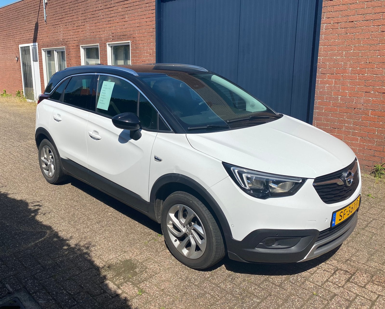 Opel Crossland X 2018 23164km, Auto's, Leder en Stof, Wit, Bedrijf, 3 cilinders
