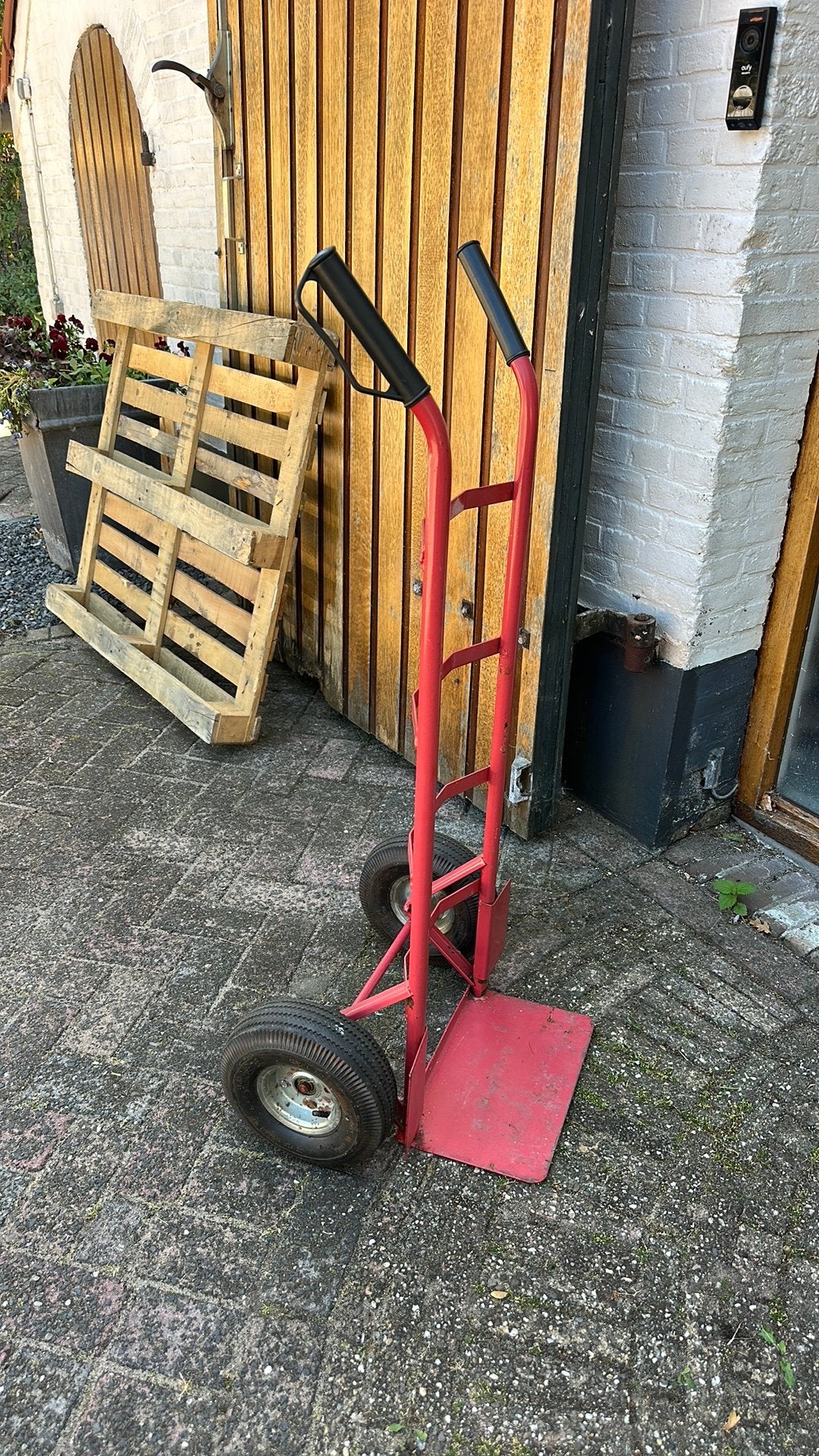 Steekwagen / steekkar rood, Doe-het-zelf en Verbouw, 60 tot 80 liter, Ophalen, Gebruikt, Steekwagen