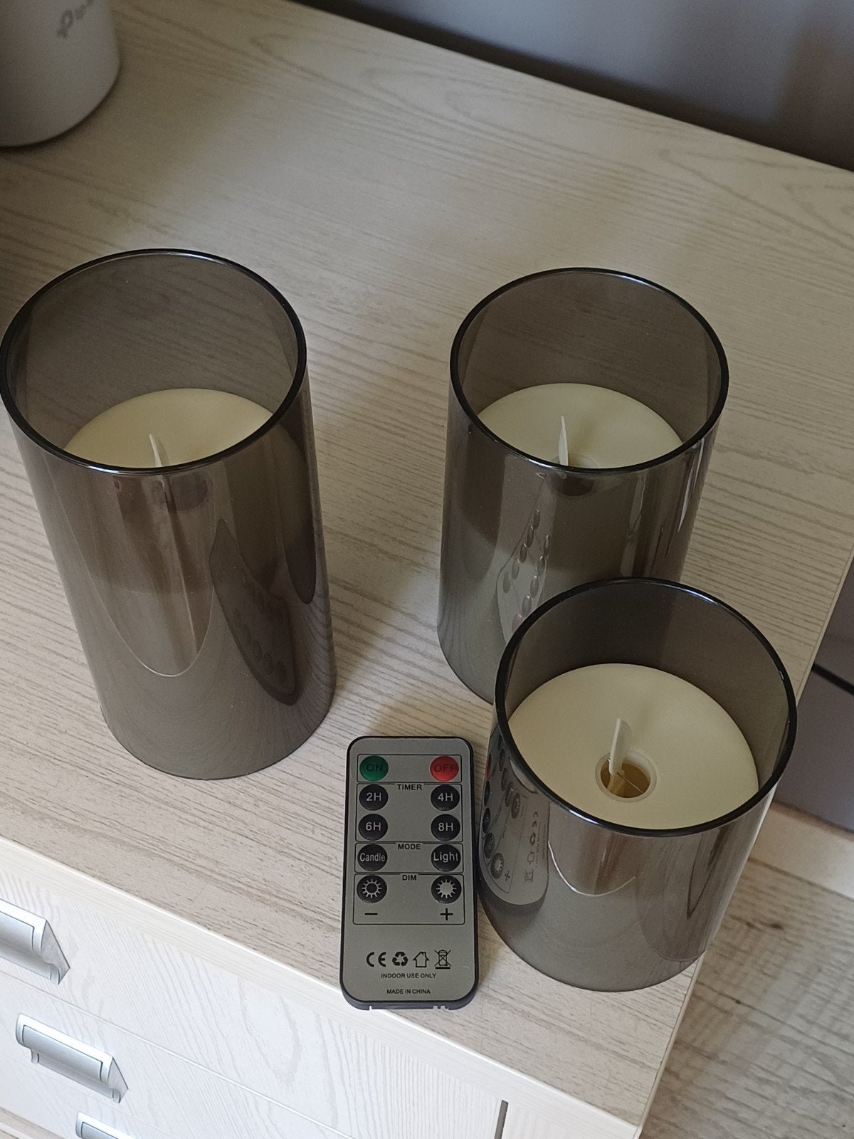 Led kaarsen met bewegende vlam, Ophalen of Verzenden, Zo goed als nieuw, Rechthoekig, Minder dan 25 cm