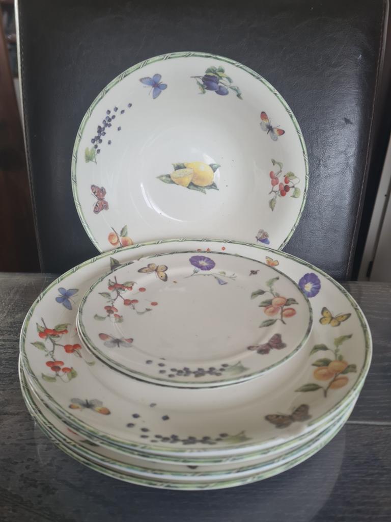 JANNEKE BRINKMAN SALENTIJN- fruits&flowers- Mozaiek, Gebruikt, Ophalen of Verzenden, Bord(en), Overige stijlen