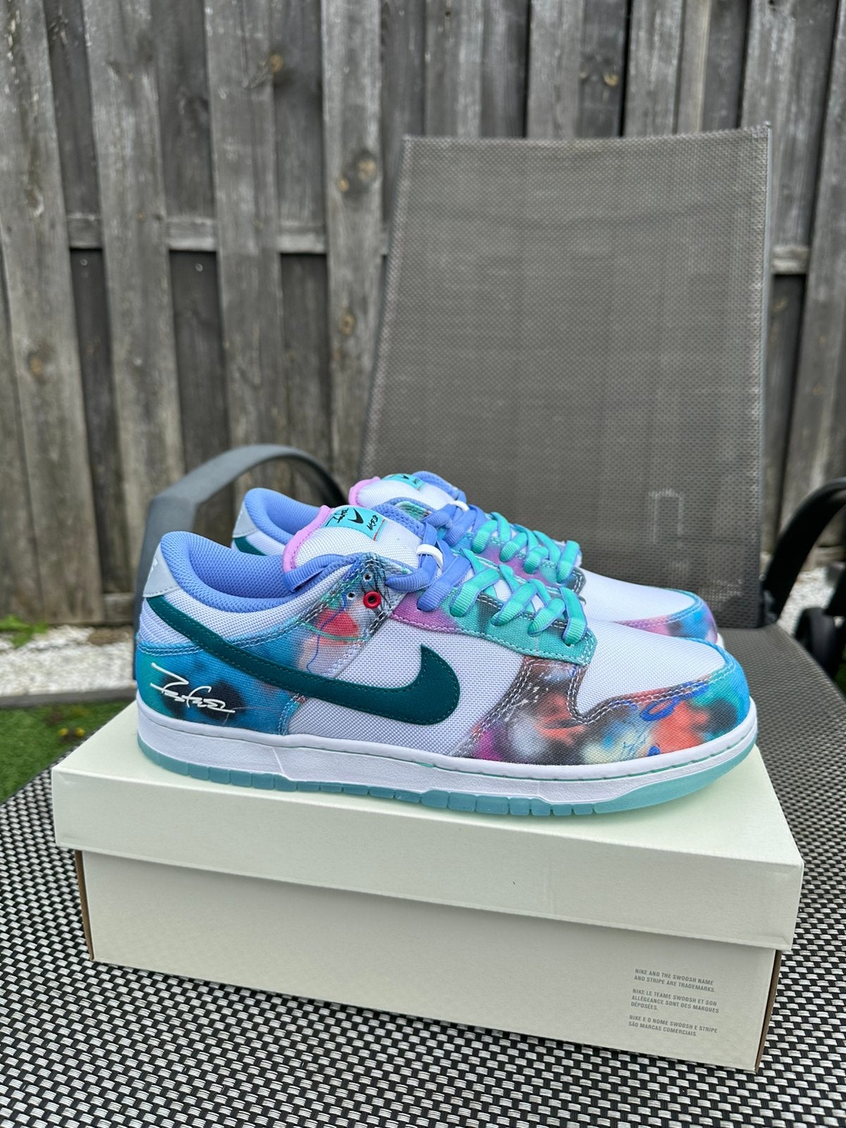 Nike Dunk Low SB "Futura Laboratories Bleached Aqua"  45, Overige kleuren, Nike, Nieuw, Ophalen of Verzenden