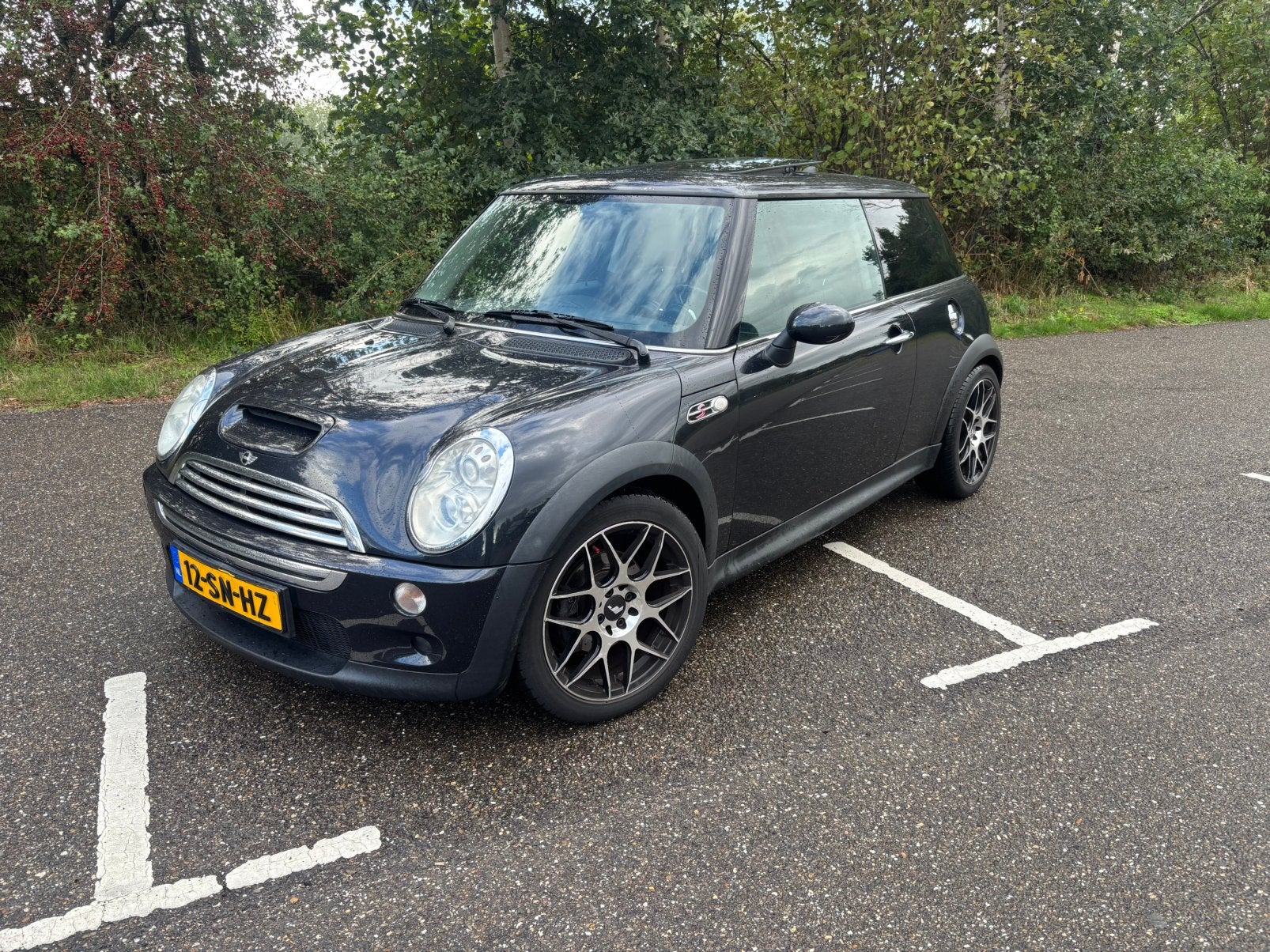 Mini 1.6 16V Cooper S 2006 donkerblauw, Voorwielaandrijving, Zwart, Sound system, 4 stoelen