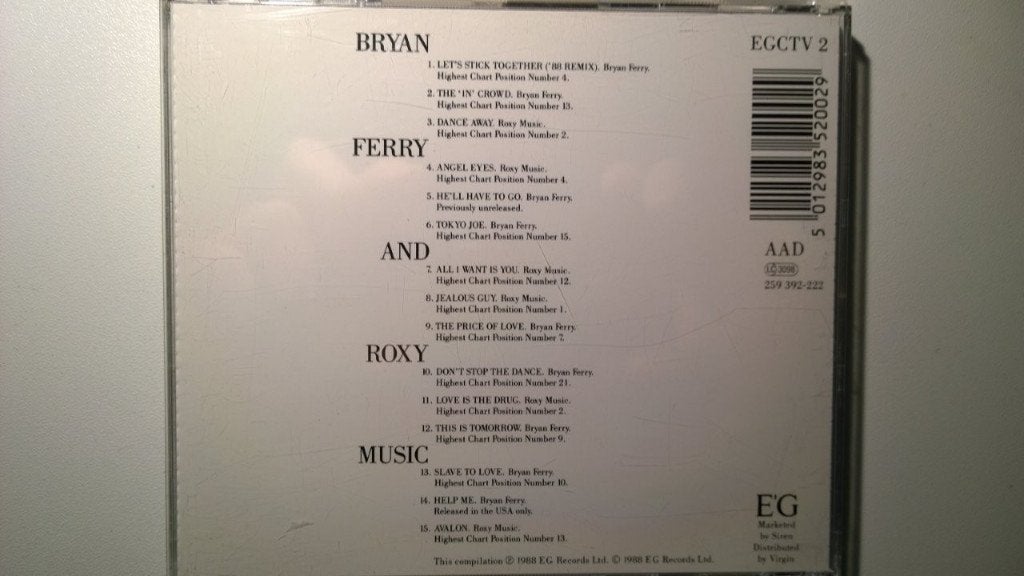 Bryan Ferry With Roxy Music - The Ultimate Collection, Ophalen of Verzenden, 1980 - 1989, Zo goed als nieuw