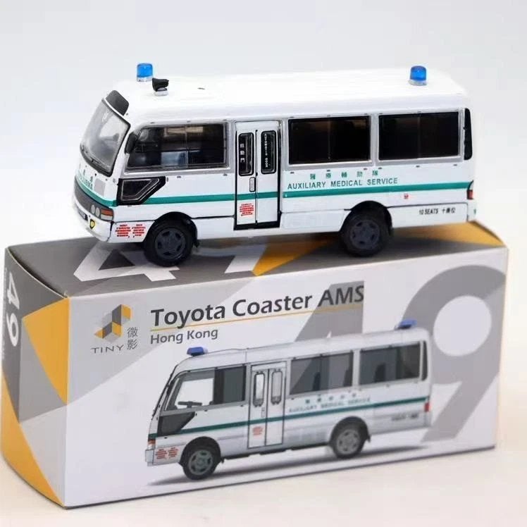 Toyota Coaster van Tiny 3 inch hong Kong AMS Medical Service, Ophalen of Verzenden, Nieuw, Auto