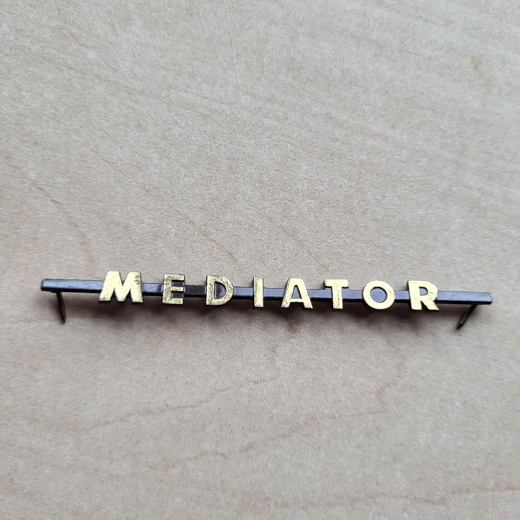 Mediator Radio Logo Electronica embleem vintage, Ophalen of Verzenden