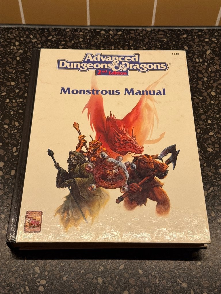 AD&D Dungeons Dragons 2e Monstrous Manual 1st Print, Ophalen of Verzenden, Gebruikt, TSR