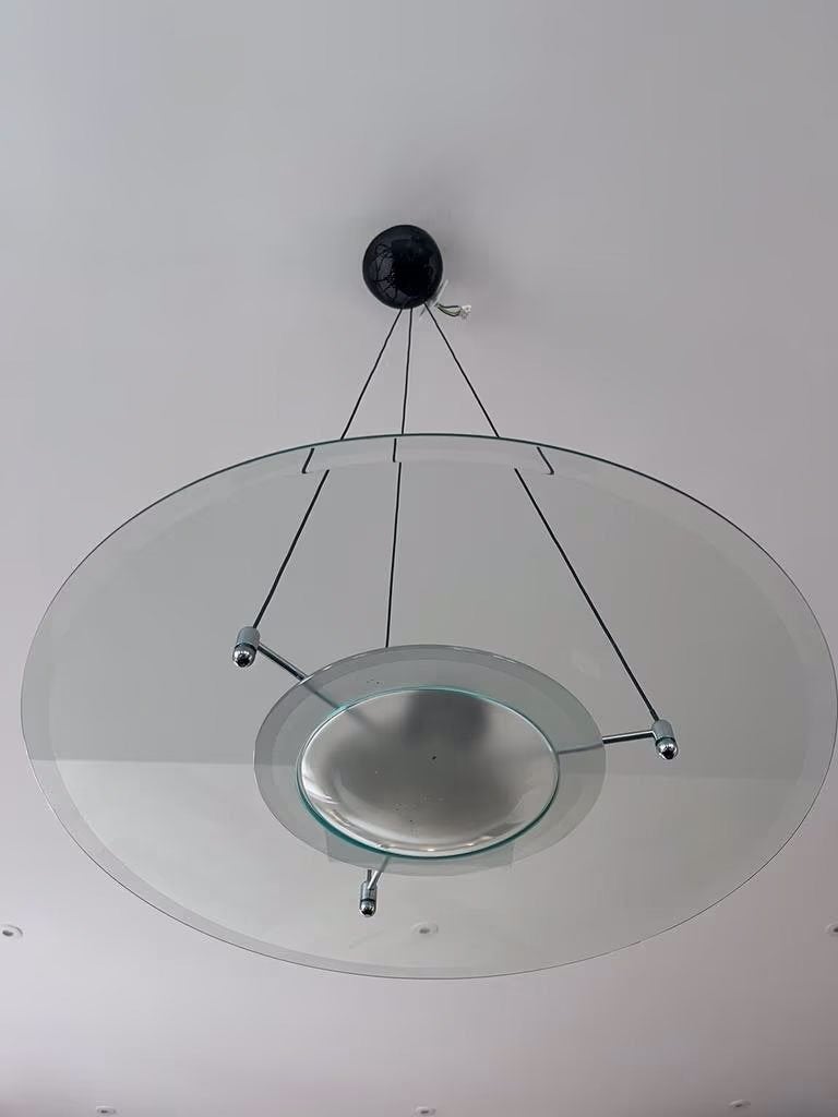 Bieffeplast “Sguish” Hanglamp – (Jaren ’80), Ophalen, Gebruikt, Glas, Postmodern