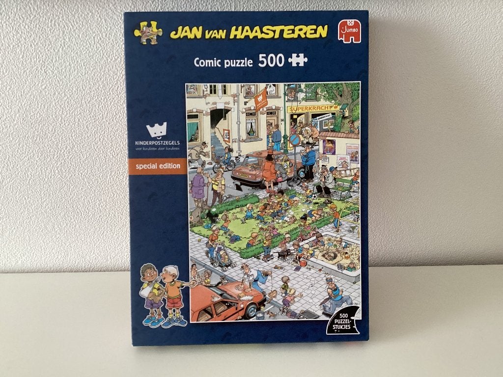 Jan van Haasteren kinderpostzegels 500 stukjes, Hobby en Vrije tijd, Denksport en Puzzels, Ophalen of Verzenden, 500 t/m 1500 stukjes