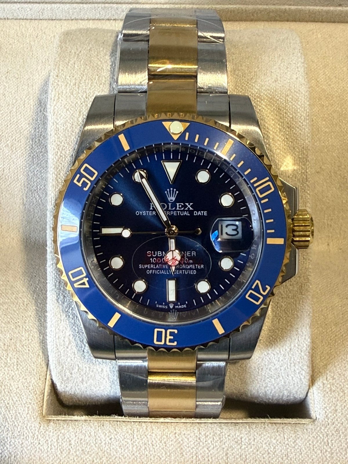 Rolex submariner bluesy, Ophalen of Verzenden, Waterdicht, Nieuw, Android