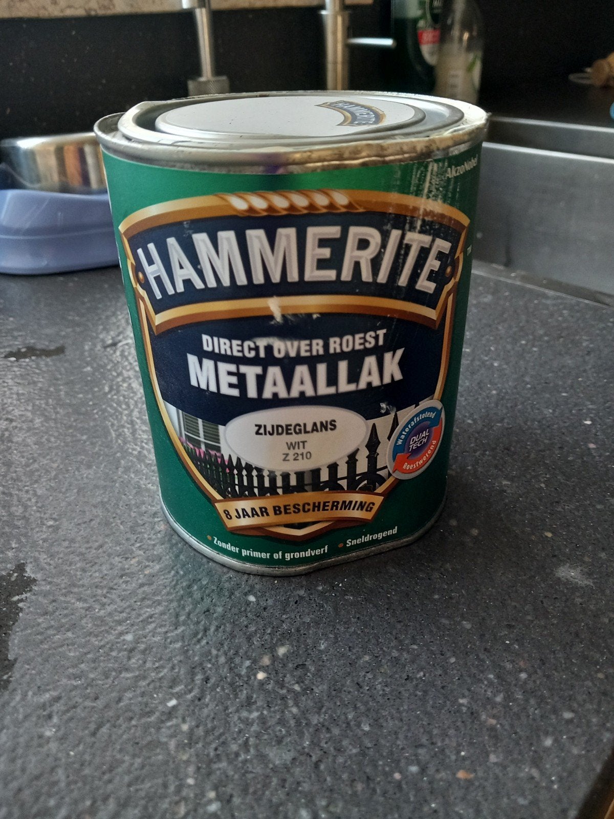 Hammerite wit zijdeglans, Ophalen, Wit, Zo goed als nieuw, Lak