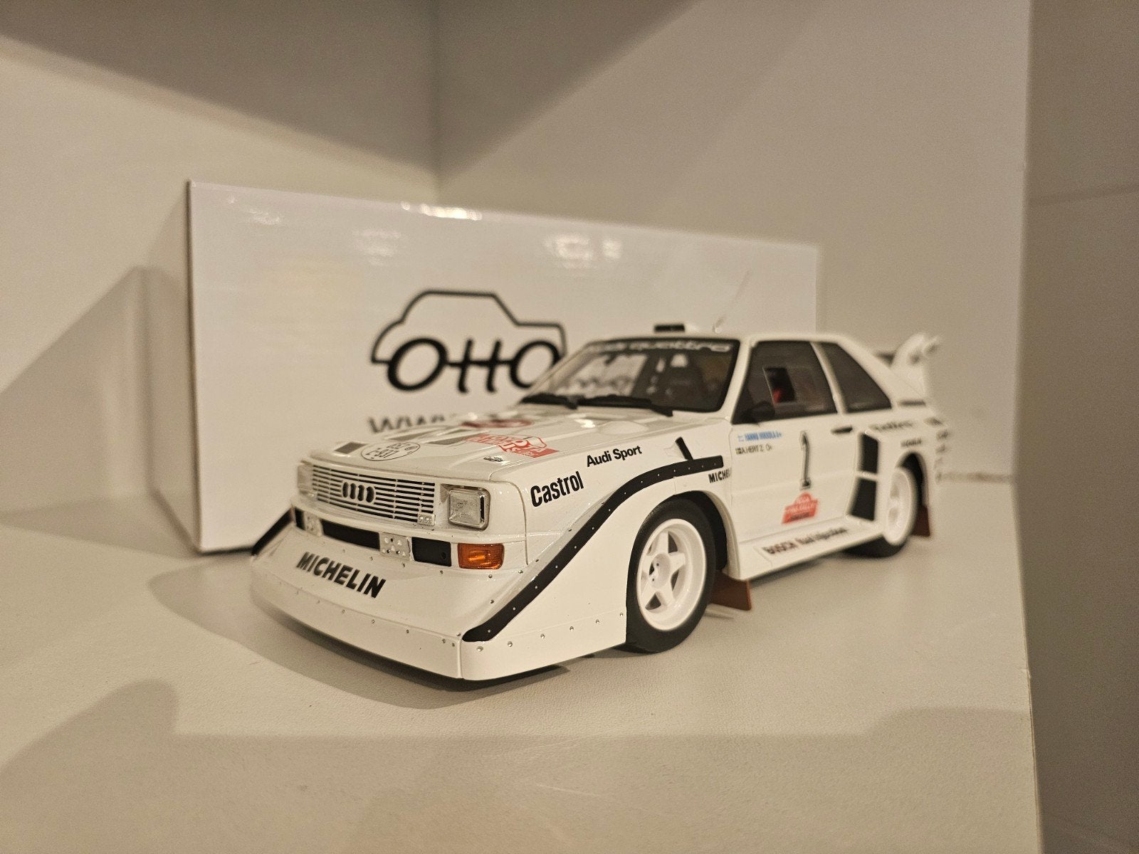 OTTOMOBILE OT757 Audi Quattro S1 Olympus Rally 1:18, Hobby en Vrije tijd, Ophalen of Verzenden, Zo goed als nieuw, Auto, Overige merken