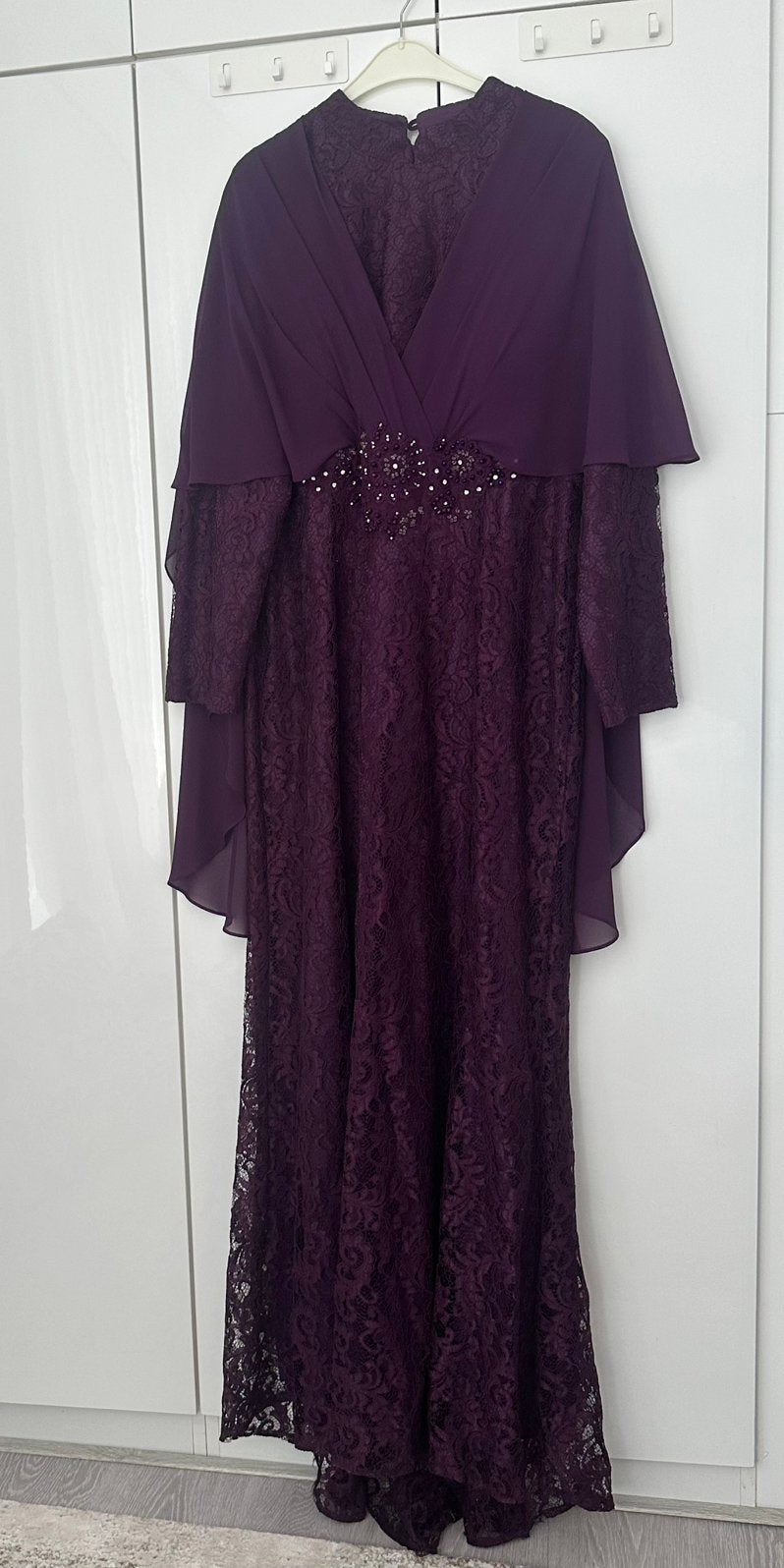 Abiye / Abaya / Feestjurk / Galajurk maat 48, Kleding | Dames, Galajurk, Paars, Maat 46/48 (XL) of groter, Ophalen of Verzenden