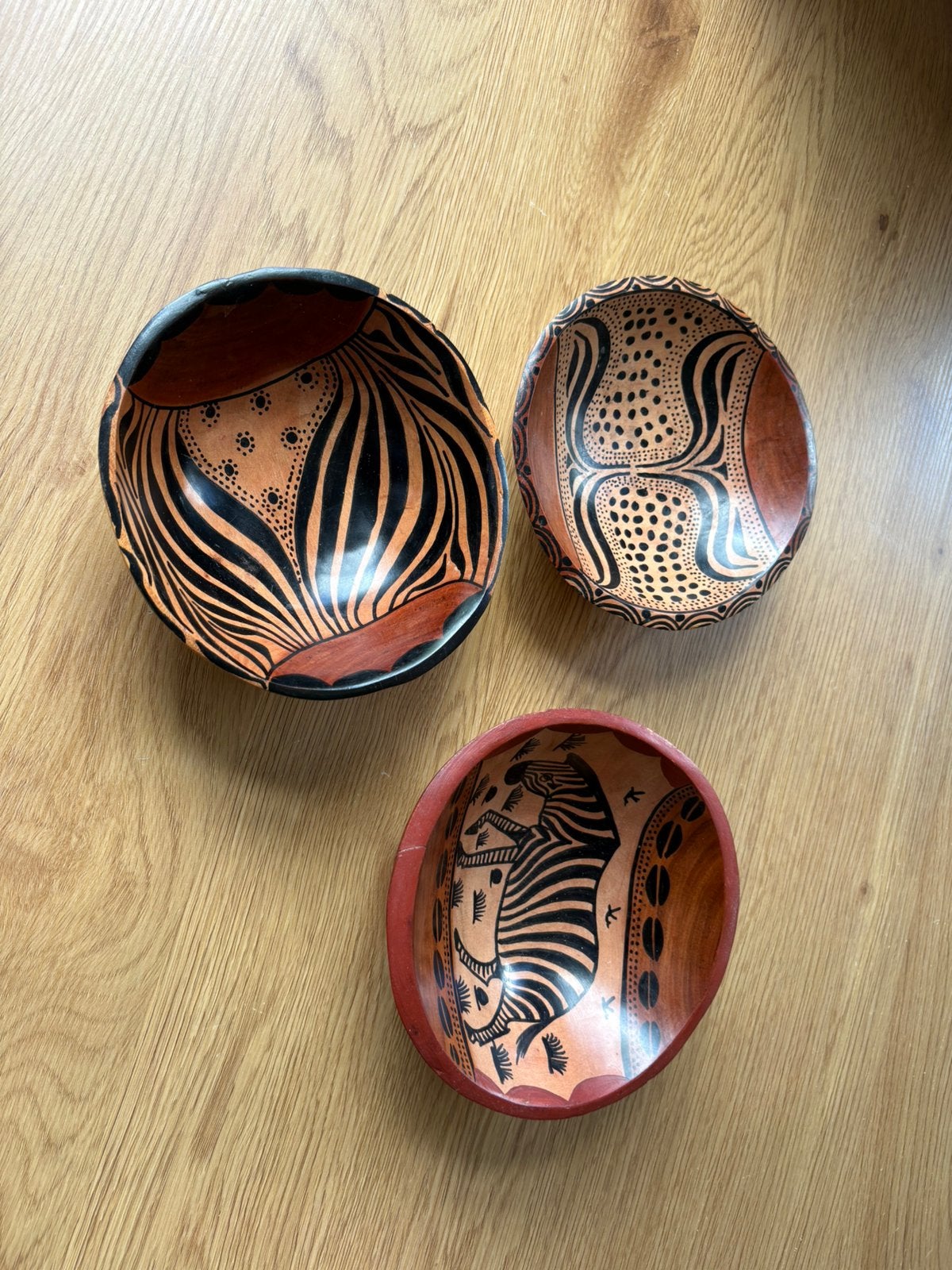Houten schaaltjes, Ophalen, Zo goed als nieuw, Rond, Hout