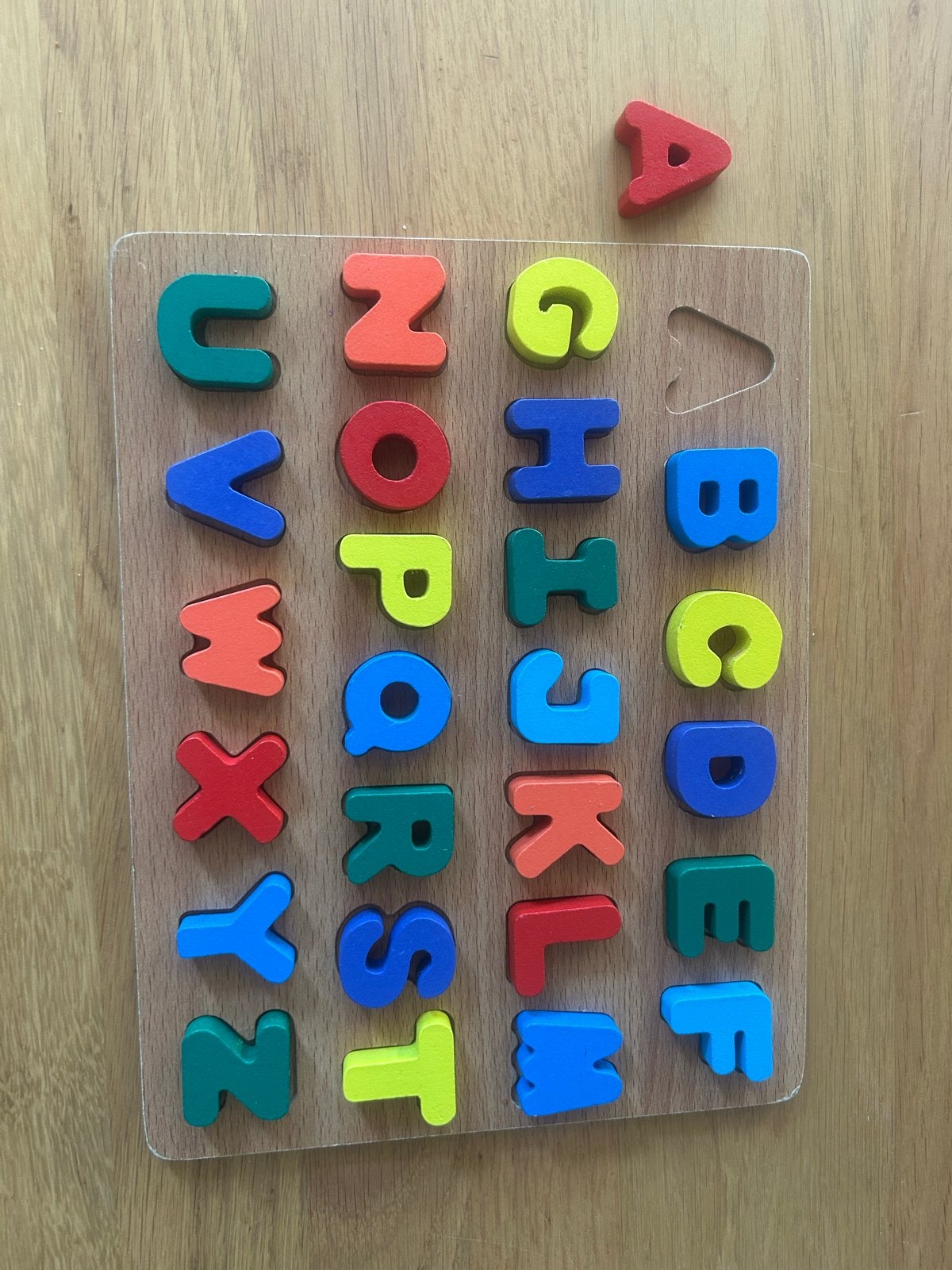 Houten Alfabet Puzzel voor Kinderen, Kinderen en Baby's, Speelgoed | Babyspeelgoed, Gebruikt, Overige typen, Ophalen