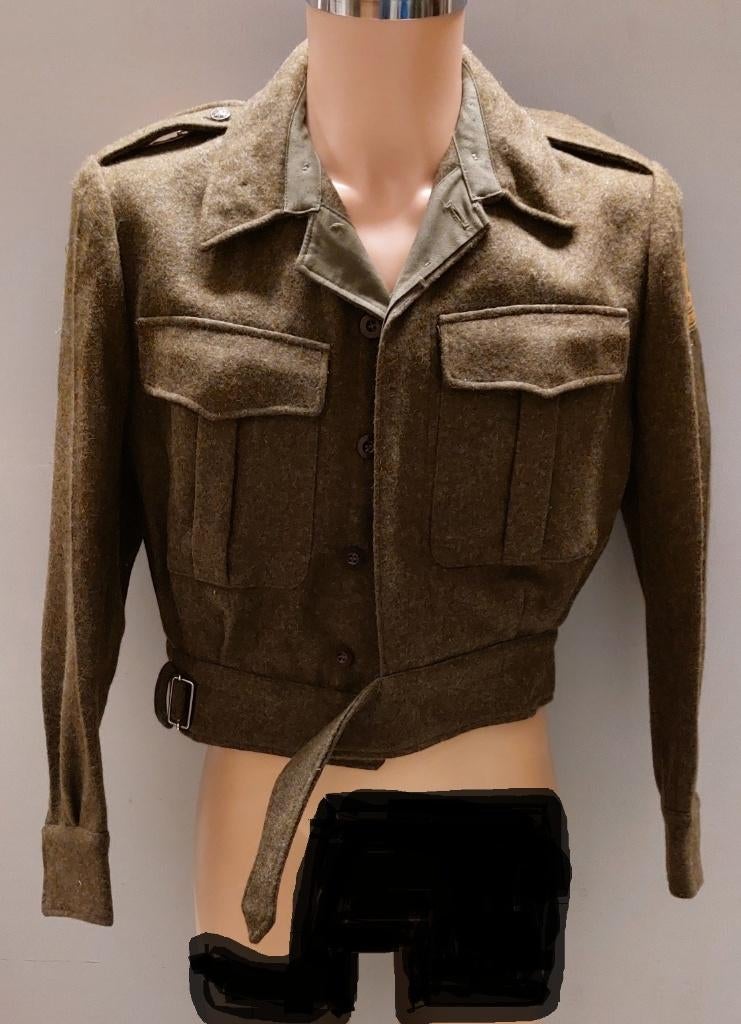 Wollen battledress koninklijke landmacht., Verzamelen, Ophalen of Verzenden, Landmacht, Nederland, Kleding of Schoenen