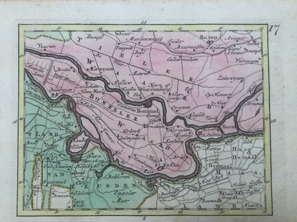 Bommelerwaard, e.o., C en J C Sepp, 1773, Cartografie, 19 cm, 13 cm, Blanco verso