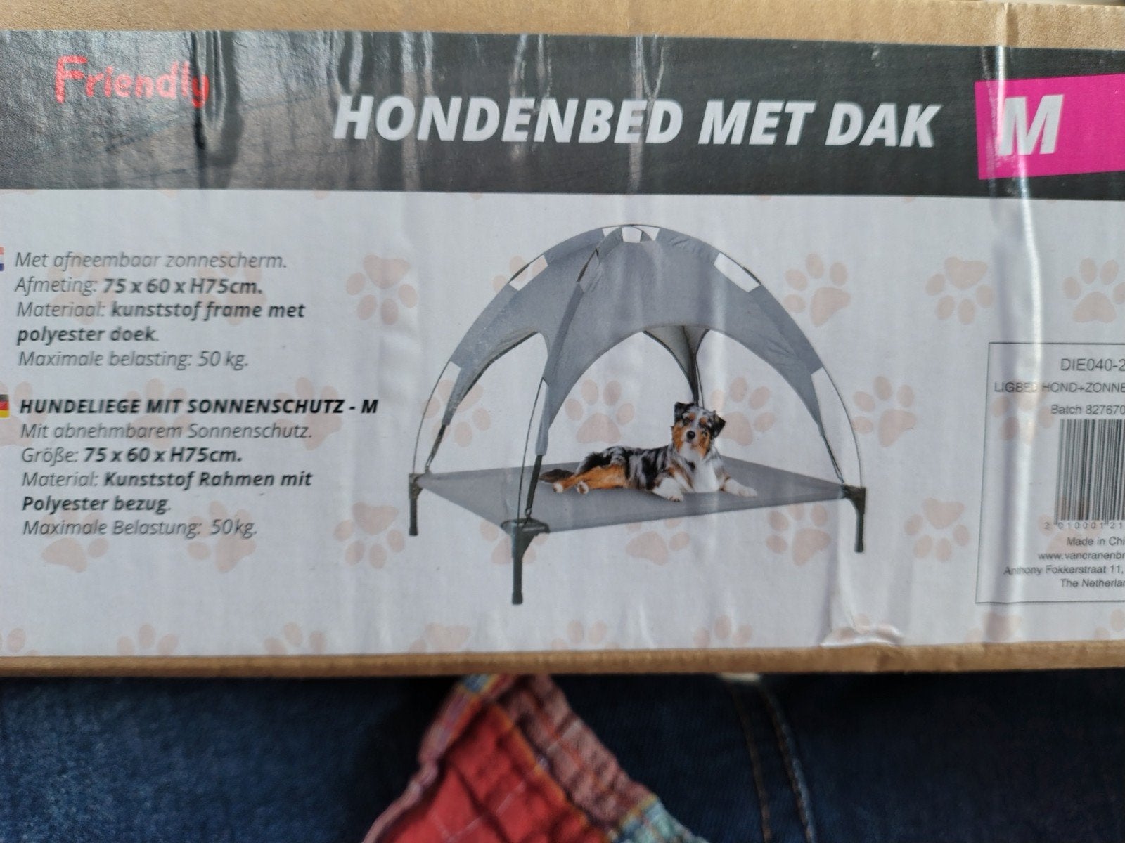 Hondenveldbed, Ophalen, Nieuw