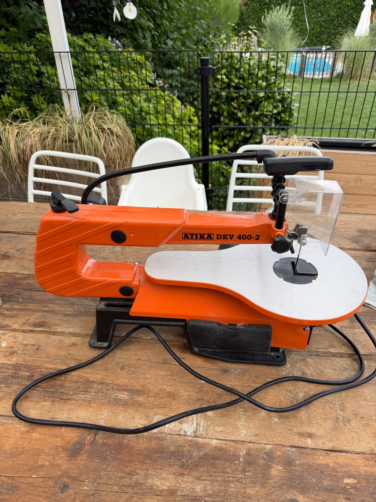 Akita DKV 400-2 figuurzaag, slecht 4x gebruikt, Ophalen, Minder dan 600 watt, Figuurzaag, 30 tot 70 mm