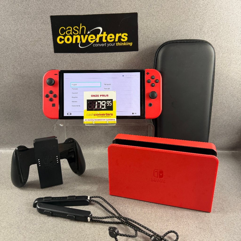 Nintendo Switch OLED Red Edition | compleet | 417808, Switch OLED, Ophalen of Verzenden, Zo goed als nieuw, Met 1 controller