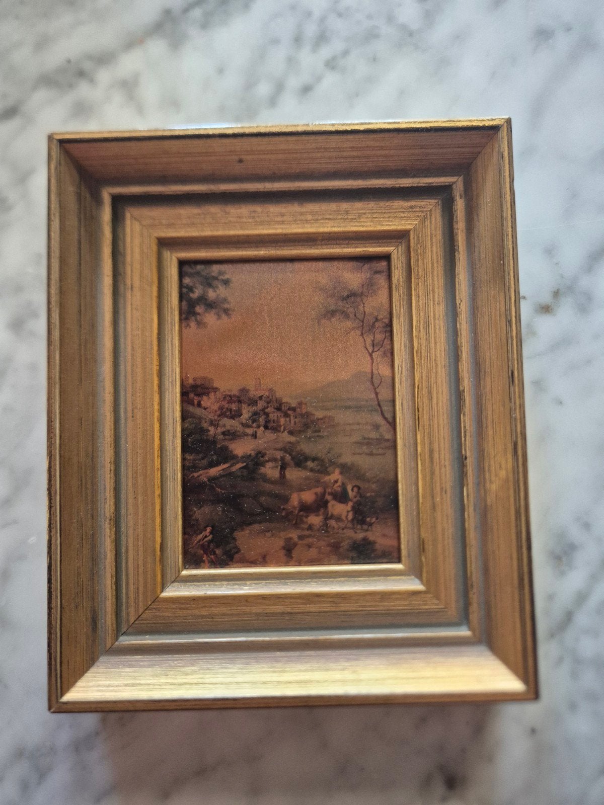 Klassiek landschap schilderij in lijst, Ophalen of Verzenden