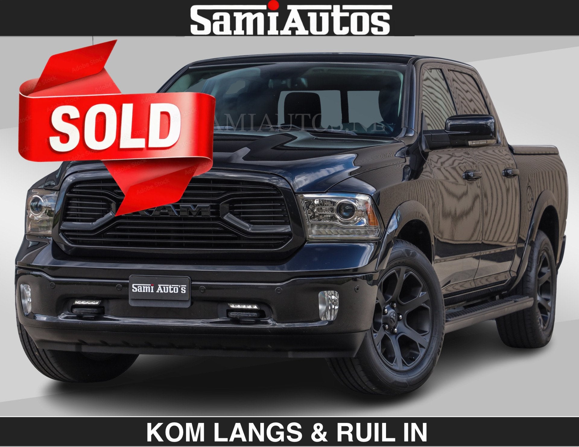 Dodge Ram BLACK OPS | 5.7 V8 HEMI | OPEN UITLAAT KLEP | LUXE, Auto's, Automaat, Dealer onderhouden, 5654 cc, Met garantie (alle)