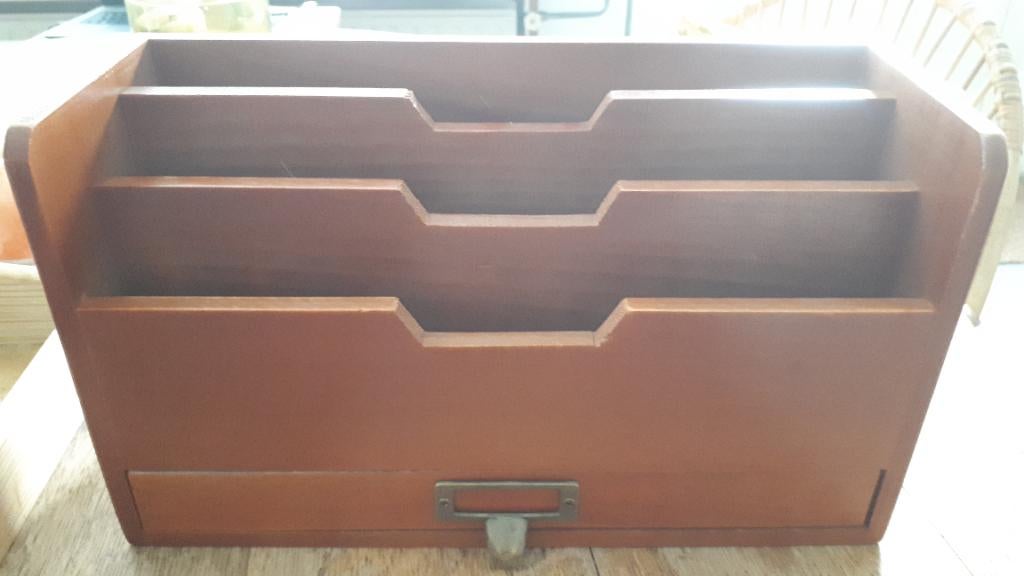 Prachtige houten organizer nieuw, Diversen, Bureau-accessoires, Ophalen, Nieuw