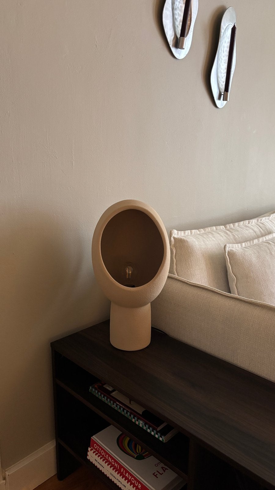 Tafellamp Light & Living, beige/zand, nieuw, Beige, Keramiek, Met stekker, E27 (groot)