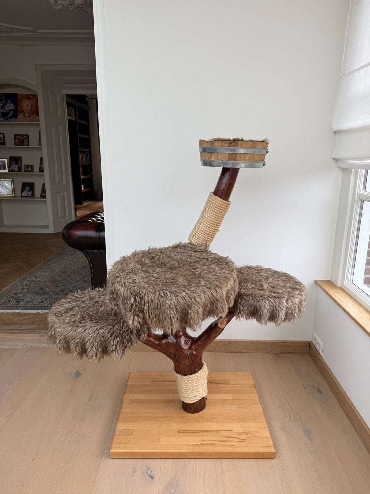 Luxe handgemaakte krabpaal, Dieren en Toebehoren, Krabmeubelen, Ophalen, Zo goed als nieuw, Krabpaal