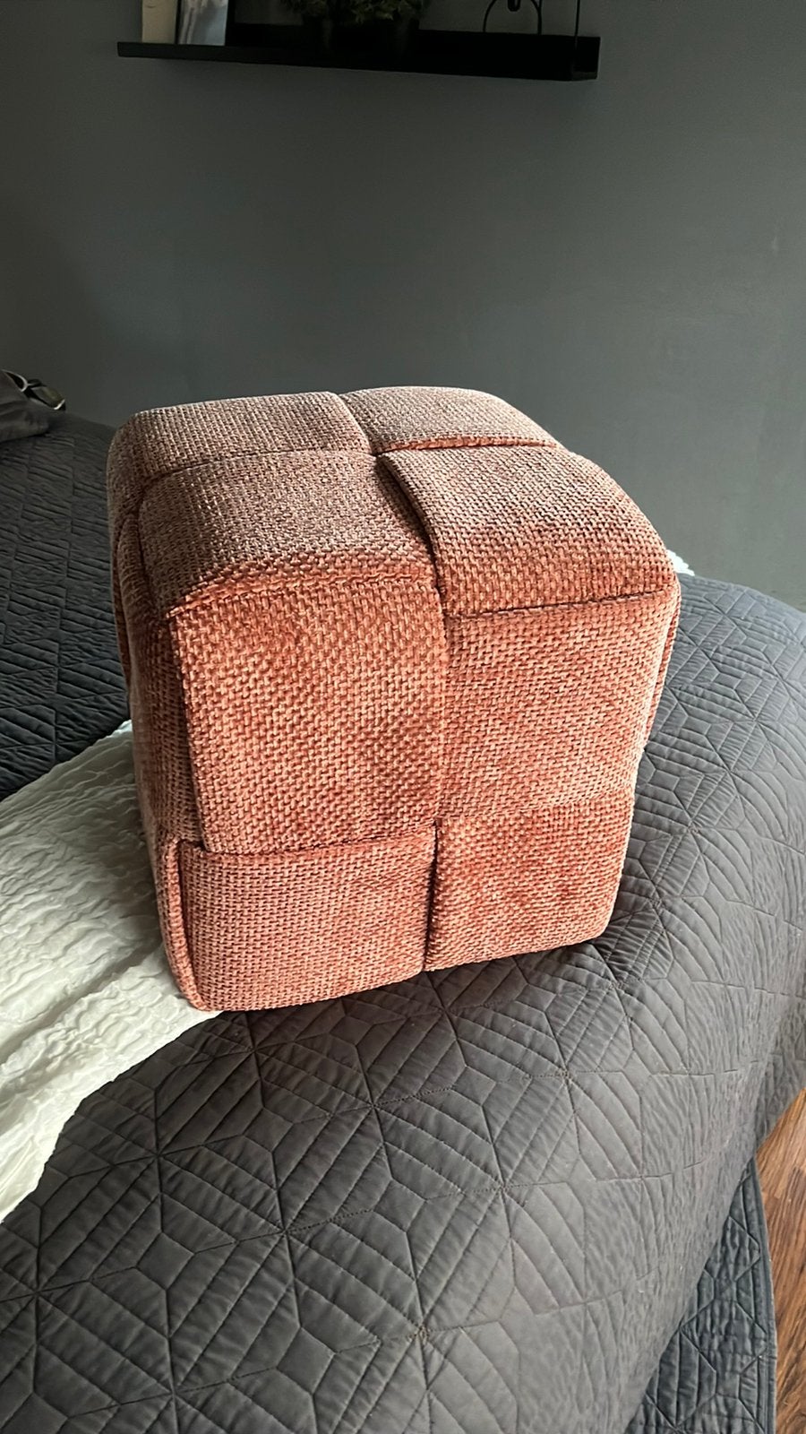 Te koop; poef, Ophalen, Minder dan 50 cm, Vierkant, Minder dan 50 cm