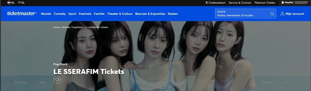 WTS Golden Circle Ticket Le Sserafim, Eén persoon, Oktober