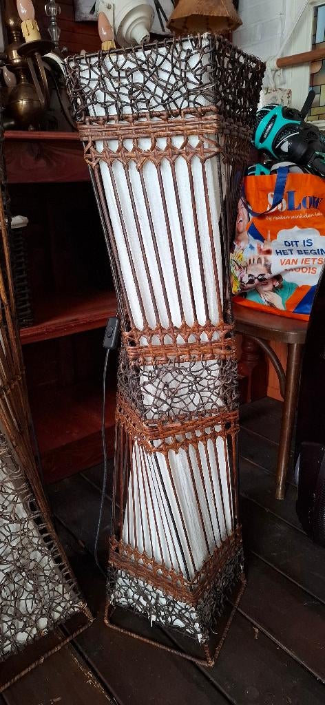 Stalampen bamboo/rotan, Ophalen, Gebruikt, Hout, Minder dan 100 cm
