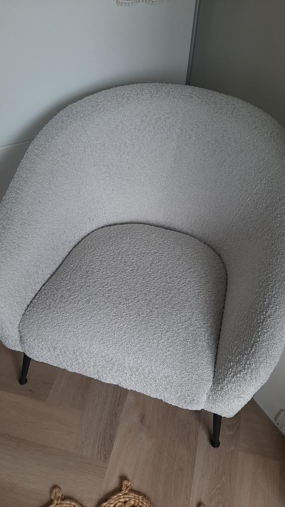 Boucle beige fauteuil. Richmond, Ophalen, 75 tot 100 cm, Eenpersoons, Minder dan 150 cm