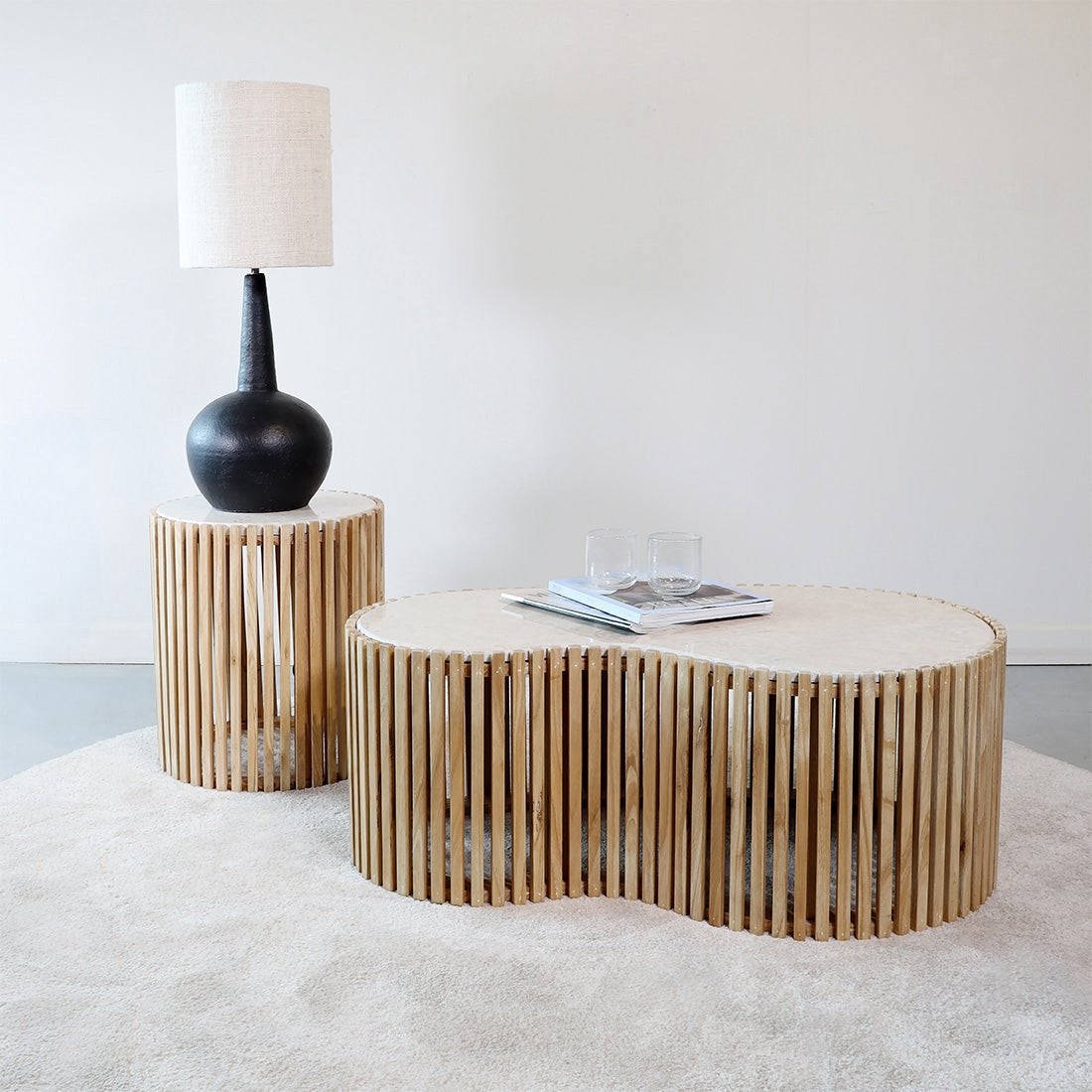 Raw materials salontafel Infinity Pool marmer vt wonen, Ophalen, 100 tot 150 cm, 50 tot 100 cm, Zo goed als nieuw