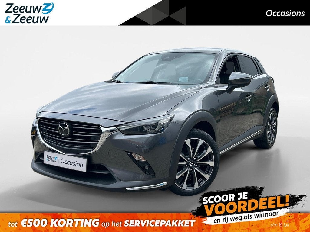 Mazda CX-3 2.0 SkyActiv-G 120 GT-M |Automaat| Cruise control, Auto's, Gebruikt, 4 cilinders, Leder en Stof, Automatische klimaatregeling