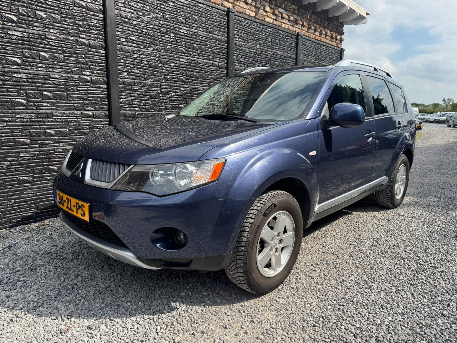 Mitsubishi Outlander 2.4 MPI 2WD 2008 Blauw, Auto's, Mitsubishi, Voorwielaandrijving, Stof, Outlander, Zwart