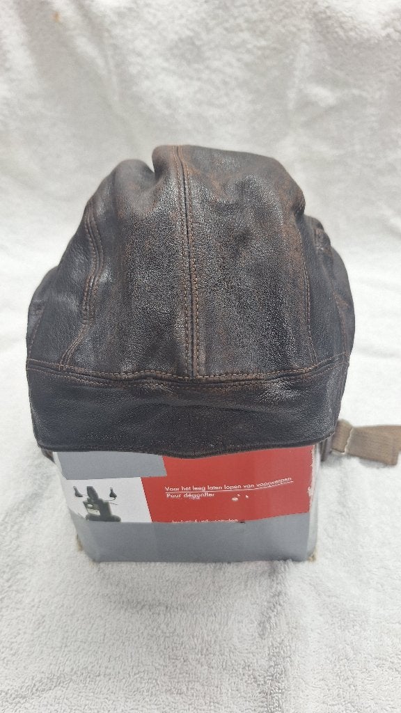 Vintage Leren Vliegercap RAF type-2 Flying helmet, Ophalen of Verzenden, Luchtmacht, Engeland, Helm of Baret