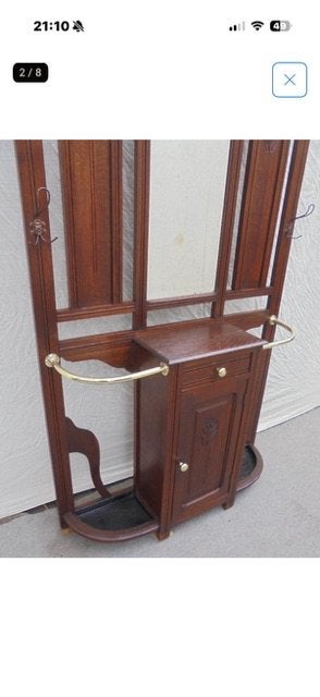 Staande kapstok porte manteau halmeubel, Ophalen
