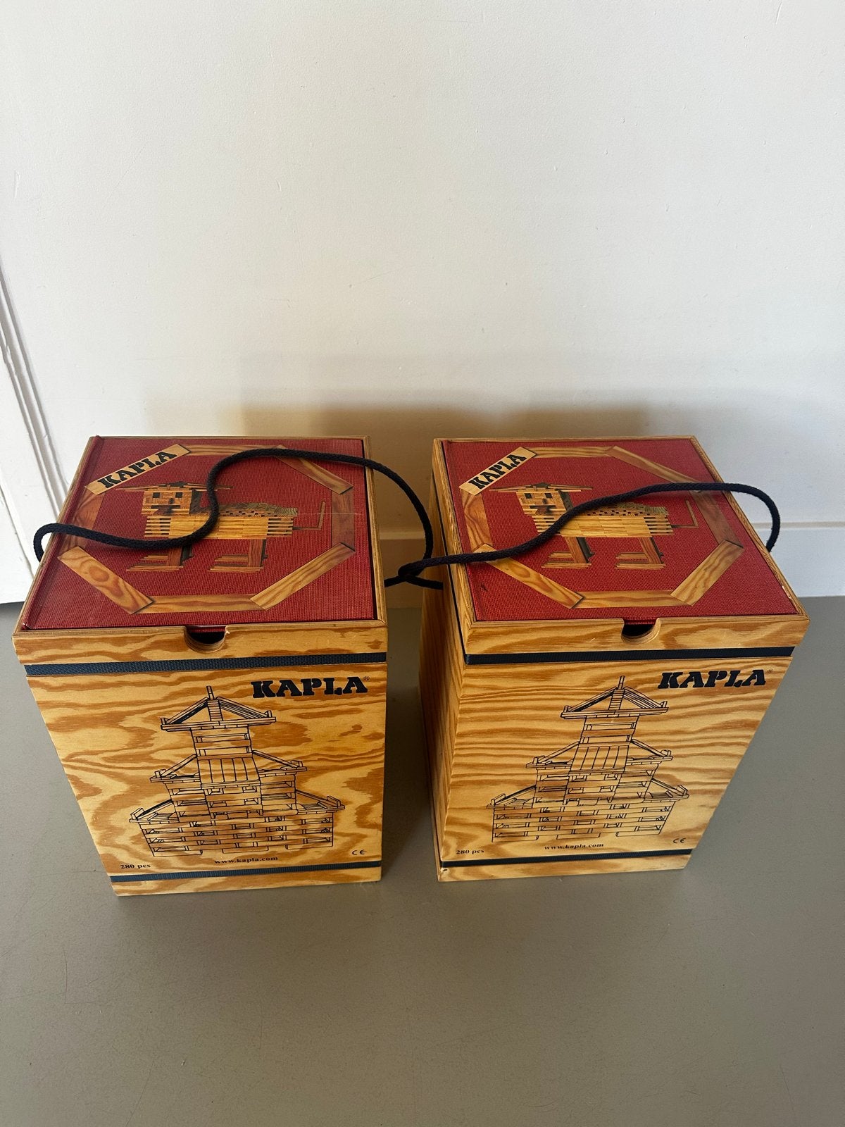2 complete sets Kapla bouwblokken in houten kisten, Kinderen en Baby's, Ophalen of Verzenden, Gebruikt, Overige merken