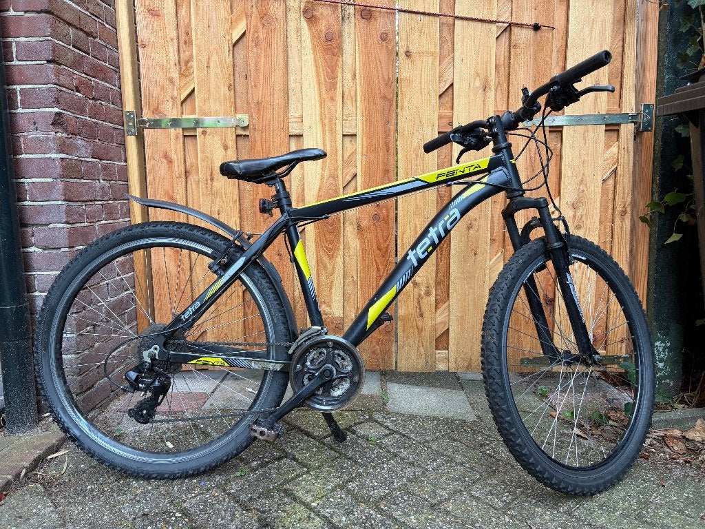 Tetra Penta Mountainbike, Fietsen en Brommers, 26 inch of meer, Gebruikt, Velgrem, Versnellingen