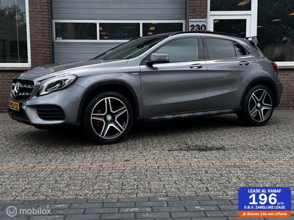 Mercedes GLA klasse 200 AMG AUT LEDER/PANO/CAMERA, Auto's, Mercedes-Benz, Gebruikt, Euro 6, 715 kg, Bedrijf