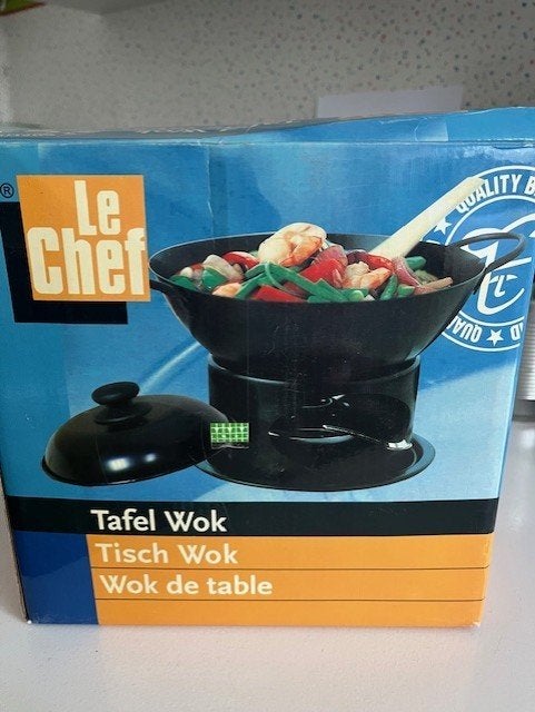 Mini tafelwok, Overige typen, Ophalen of Verzenden, Zo goed als nieuw, Zwart