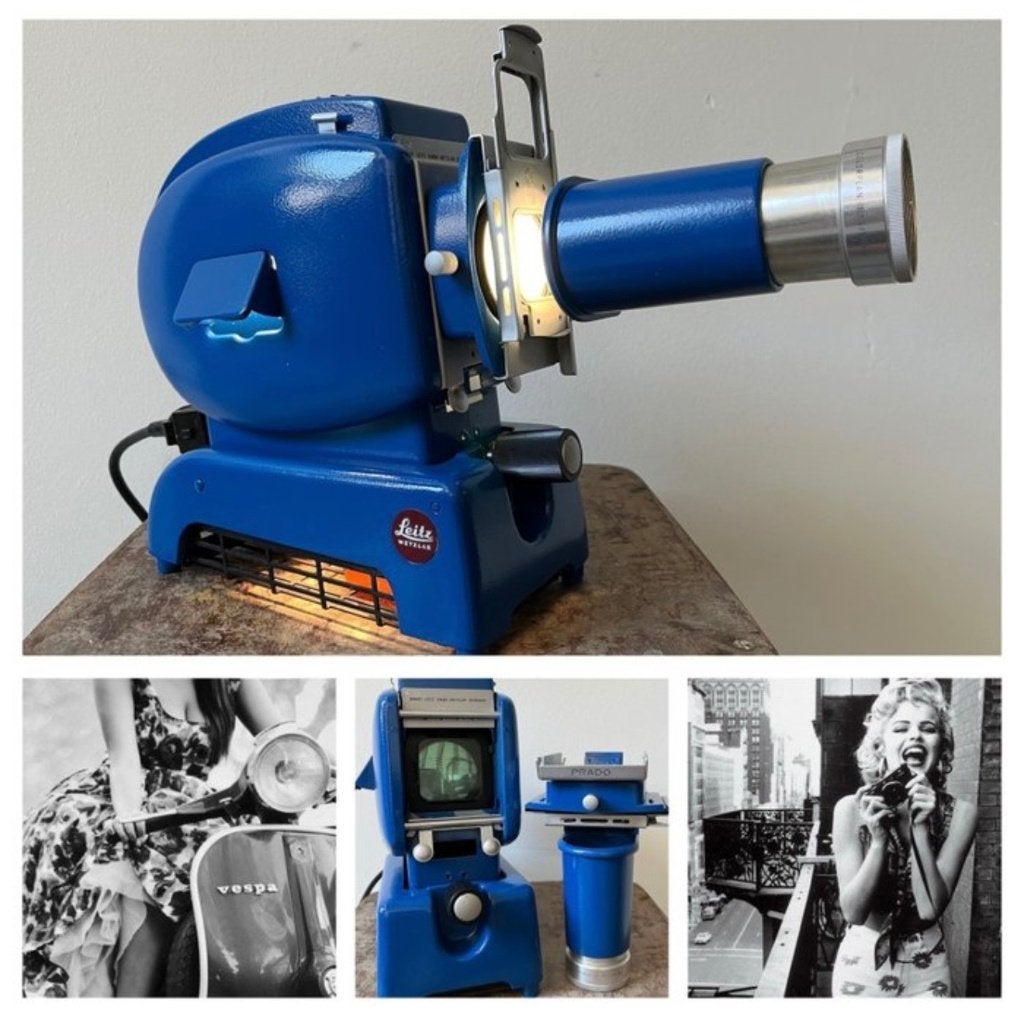 Leitz Prado Diaprojector 1964 - Colorplan 90mm, Audio, Tv en Foto, Diaprojectors, Ophalen of Verzenden, Gebruikt