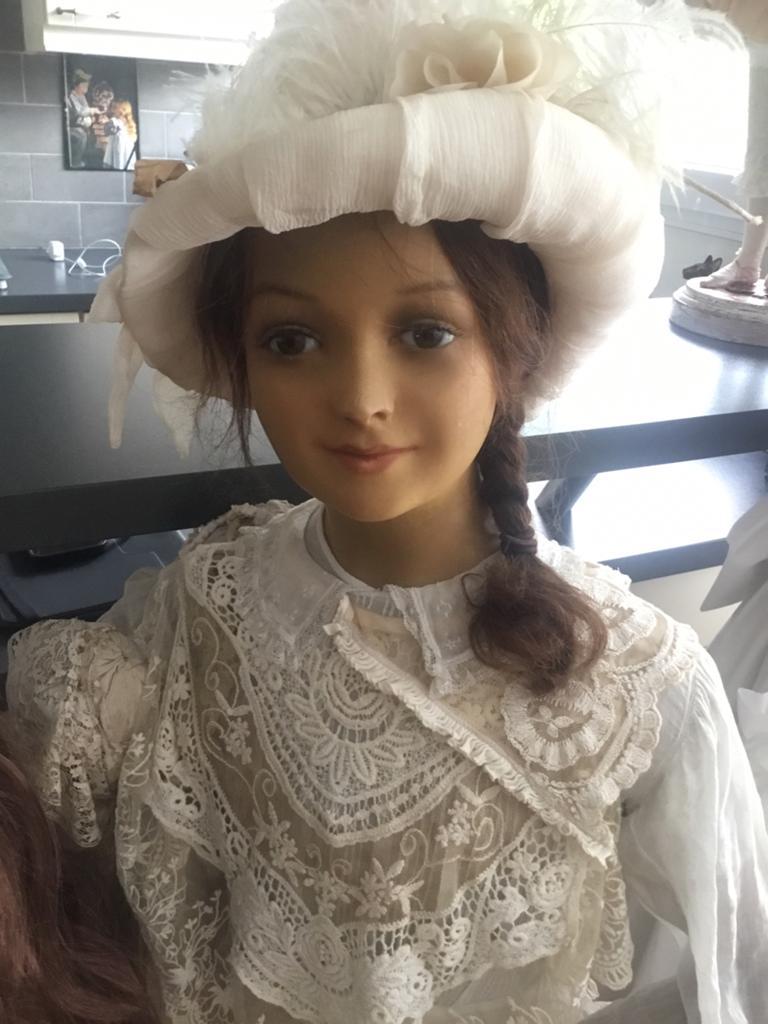 Oude mannequin hoofd in was, Verzamelen, Ophalen, Gebruikt, Pop