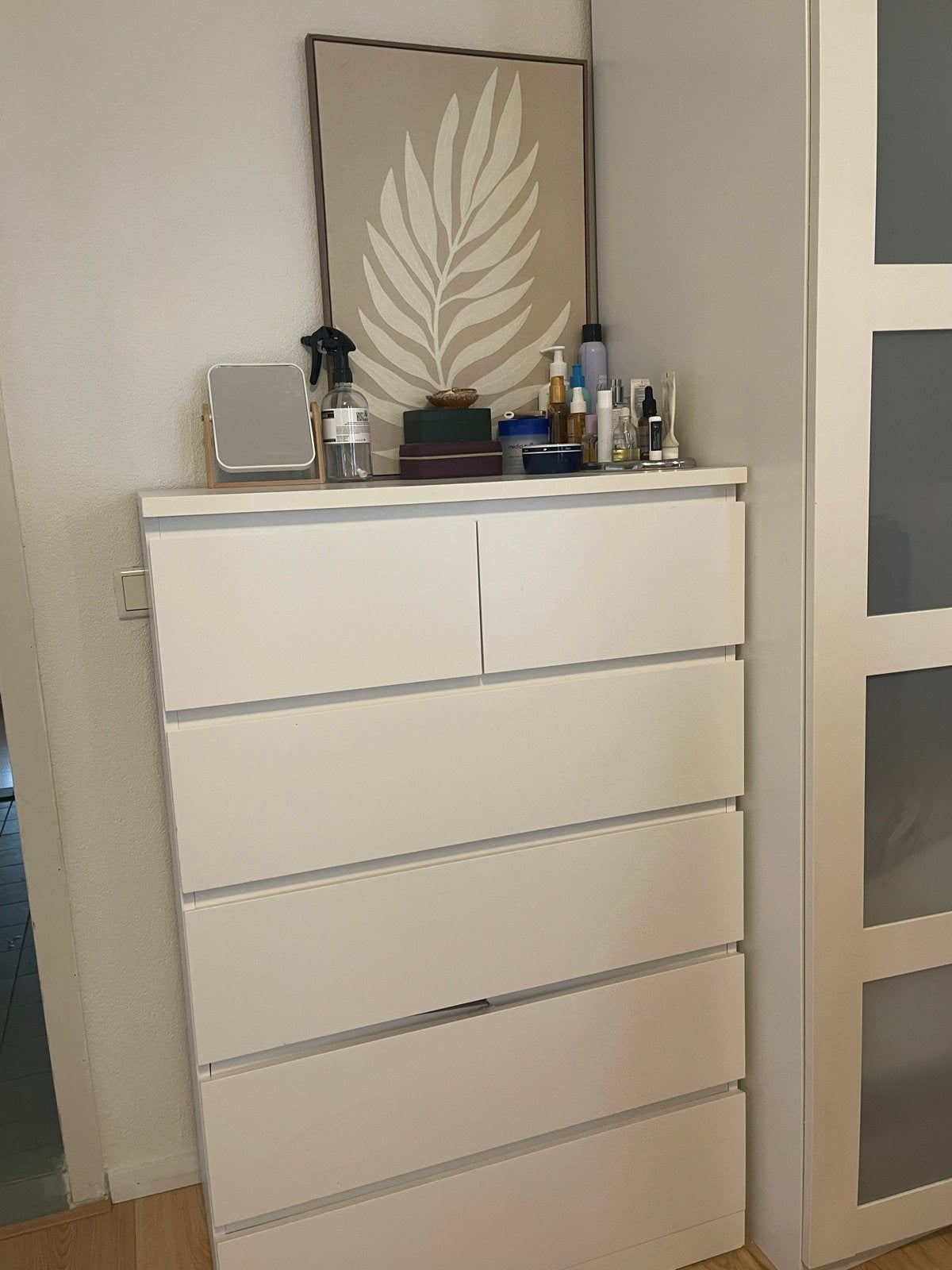 Witte ladekast met 6 lades - Gebruikt, Ophalen, Overige materialen, Gebruikt, 5 laden of meer