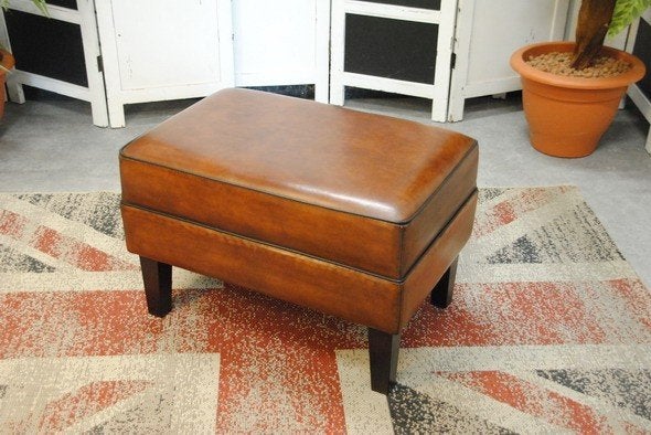SCHAPENLEREN HOCKER, Ophalen, Minder dan 50 cm, 50 tot 75 cm, Nieuw
