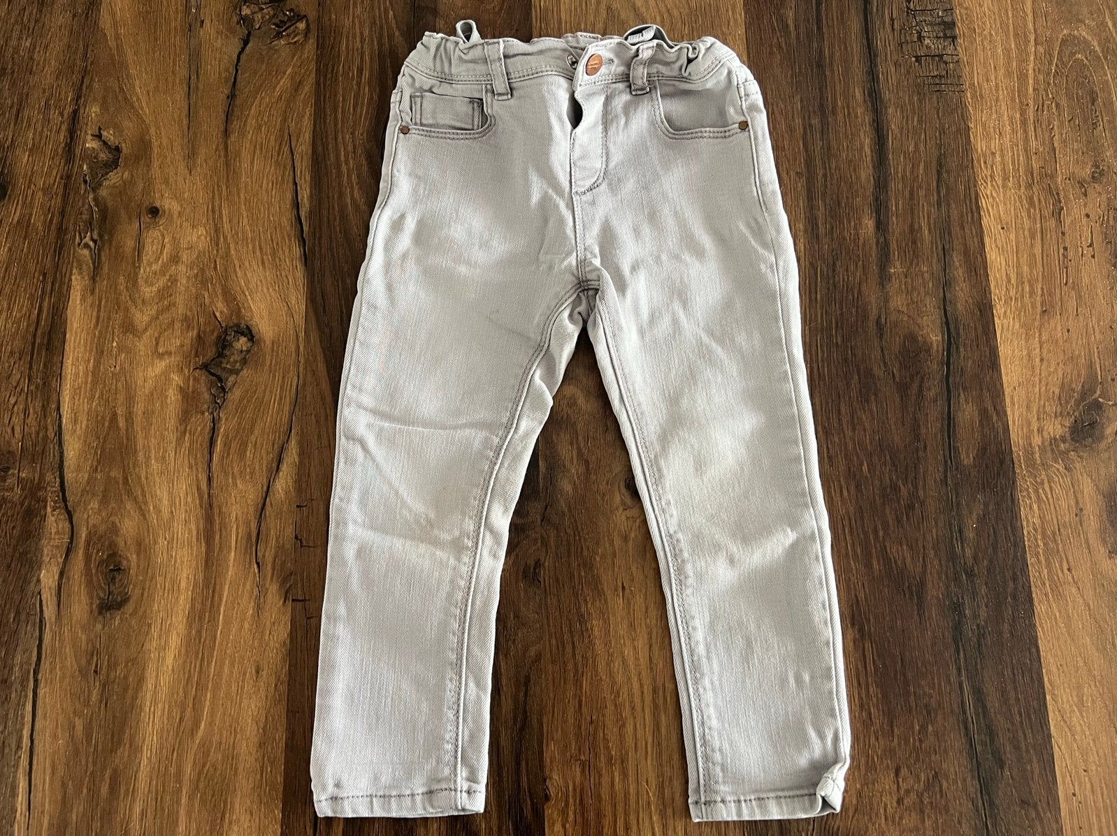 Zara Baby Girl Grijze Jeans - Maat 2/3 jaar (98 cm), Kinderen en Baby's, Ophalen of Verzenden, Zo goed als nieuw, Meisje