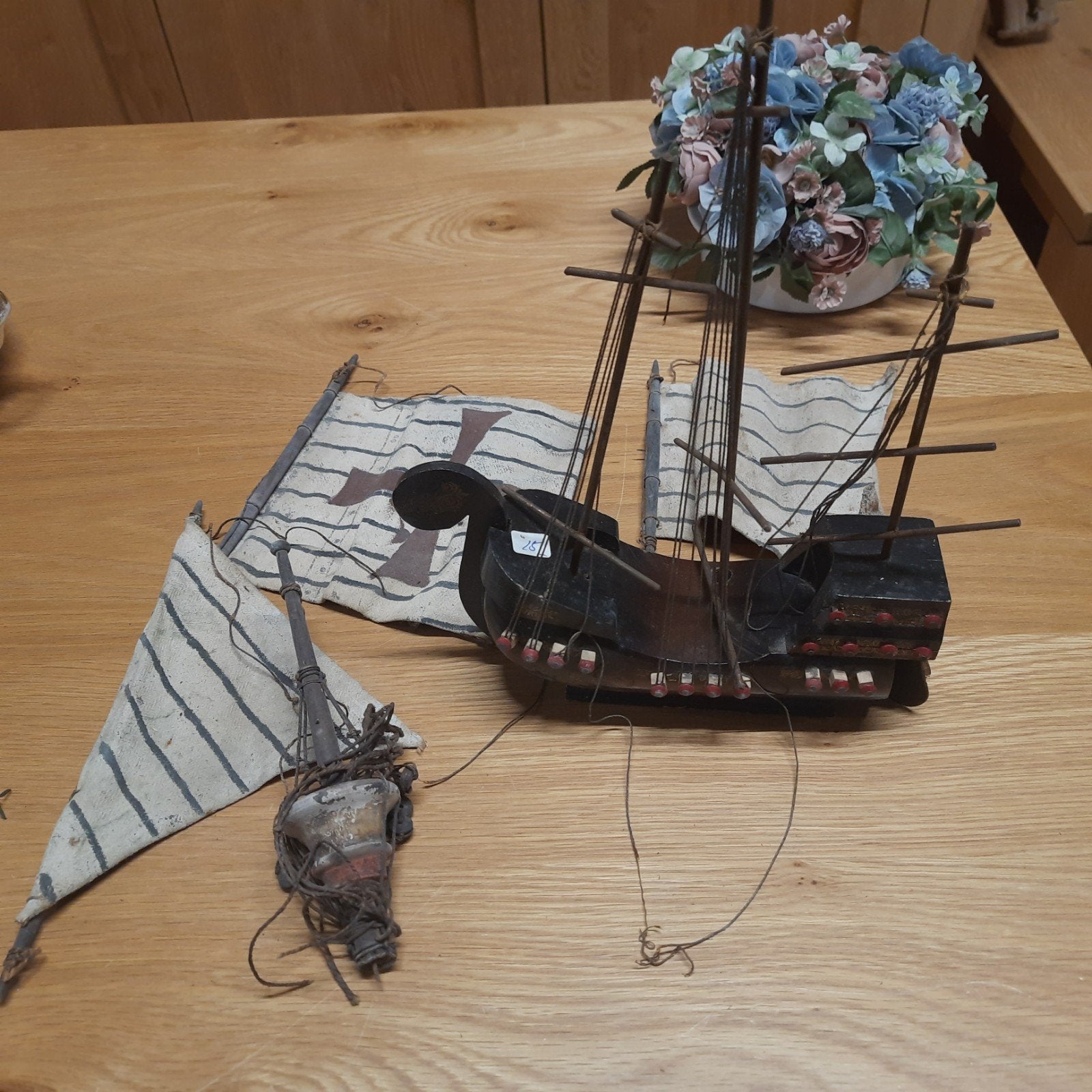 Antiek Houten ontdekkingsreizigers zeilschip, Ophalen of Verzenden, Gebruikt